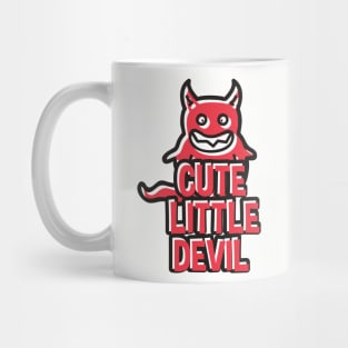 Cute little devil illustration funny gift Mug